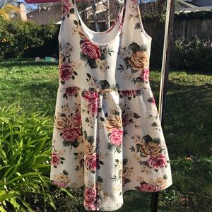 Off-white floral dress